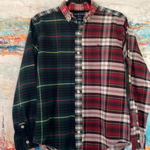 Ralph Lauren Button Down Preppy Multi Plaid Shirt EC! Sz Large (16-18) - Picture 6 of 10